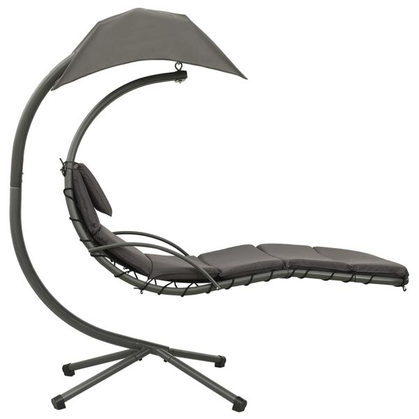 vidaXL Balancelle de jardin Gris 190x90x200 cm Tissu