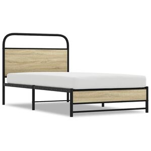 vidaXL Cadre de lit sans matelas 100x190 cm ch&ecirc;ne sonoma