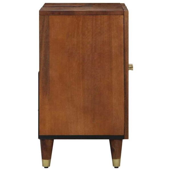 vidaXL Armoire d'évier avec stockage Marron miel 62 x 33 x 58 cm