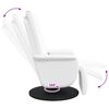 vidaXL Fauteuil inclinable de massage repose-pieds blanc similicuir