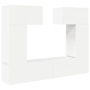 vidaXL Ensemble de meubles TV 6 pcs Blanc Bois d'ing&eacute;nierie