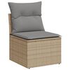 vidaXL Salon de jardin avec coussins 9 pcs beige r&eacute;sine tress&eacute;e