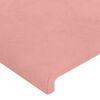 vidaXL T&ecirc;te de lit avec oreilles Rose 93x23x78/88 cm Velours