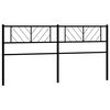 vidaXL T&ecirc;te de lit de remplacement m&eacute;tal noir 180 cm