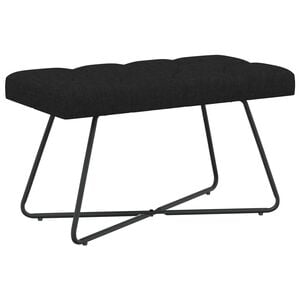 vidaXL Banc avec capitonnage bouton Noir 80 x 40 x 46 cm Tissu