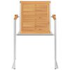 vidaXL Chaises de jardin avec coussins lot de 2 Teck solide et acier