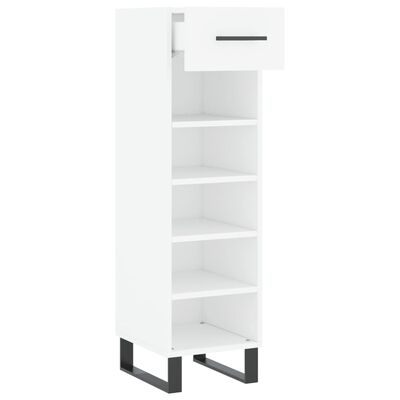 vidaXL Armoire à chaussures blanc 30x35x105 cm bois d'ingénierie