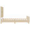 vidaXL Cadre de lit avec t&ecirc;te de lit Cr&egrave;me 120 x 190 cm tissu