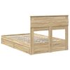 vidaXL Lit de Rangement Ch&ecirc;ne Sonoma 120 x 190 cm Bois d'ing&eacute;nierie