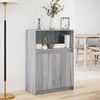 vidaXL Buffet avec LED sonoma gris 72x34x100 cm bois d'ing&eacute;nierie