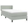vidaXL Sommier &agrave; lattes de lit et matelas gris clair 80x210 cm velours