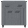 vidaXL Buffet HAMAR Gris foncé 79x40x80 cm Bois massif de pin