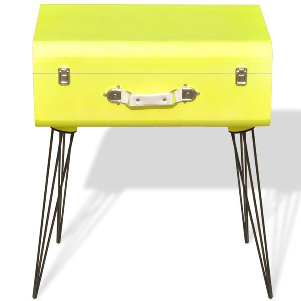 vidaXL Table de chevet 49,5x36x60 cm Jaune