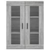 vidaXL Buffet haut Sonoma gris 69,5x34x180 cm Bois d'ing&eacute;nierie