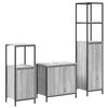 vidaXL Ensemble de mobilier de salle de bain 3 pc Gris Sonoma et noir
