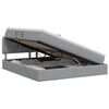 vidaXL Lit de rangement LED avec matelas Gris clair 180 x 200 cm Tissu