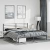 vidaXL Cadre de lit m&eacute;tal sans matelas avec t&ecirc;te de lit noir 183x213cm