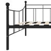 vidaXL Cadre de lit de repos sans matelas noir métal 90x200 cm