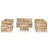 vidaXL Salon de jardin 9 pcs Bois de pin impr&eacute;gn&eacute; de vert
