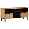 vidaXL Meuble TV marron 100x33x46 cm bois massif de manguier