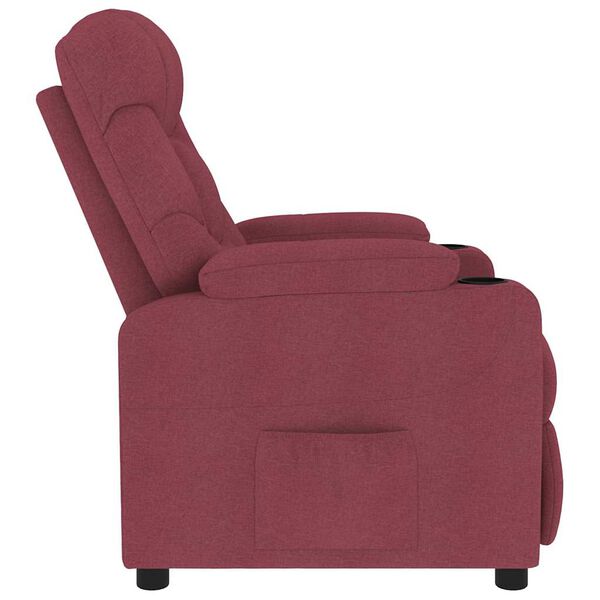 vidaXL Fauteuil de massage Rouge bordeaux Tissu