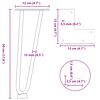 vidaXL Pieds en &eacute;pingle &agrave; cheveux pour table basse 4 pi&egrave;ces Anthracite 30 cm Acier massif