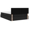 vidaXL Lit avec rangement et LED Noir 140 x 190 cm Polyester