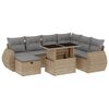 vidaXL Salon de jardin avec coussins 8 pcs beige r&eacute;sine tress&eacute;e