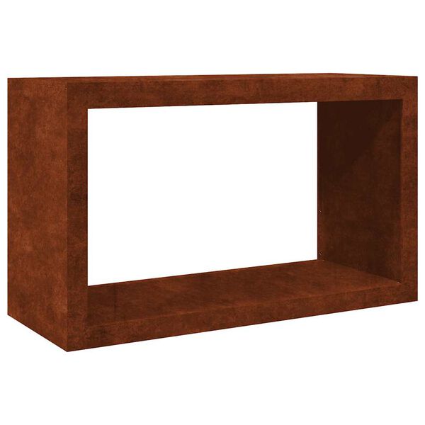 VidaXL &Eacute;tag&egrave;re &agrave; bois 100x40x60 cm acier r&eacute;sistant aux intemp&eacute;ries