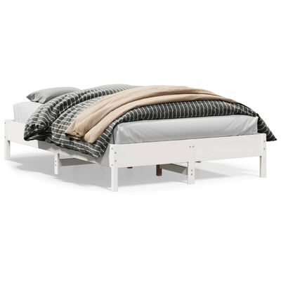 vidaXL Cadre de lit sans matelas blanc 120x200 cm bois de pin massif