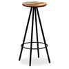 vidaXL Tabourets de bar lot de 2 bois massif de r&eacute;cup&eacute;ration