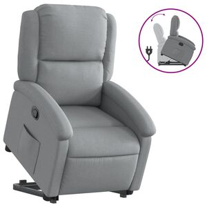 vidaXL Fauteuil inclinable &eacute;lectrique gris clair tissu