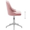 vidaXL Chaises pivotantes &agrave; manger lot de 4 rose velours