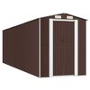 vidaXL Abri de jardin Marron fonc&eacute; 192x689x223 cm M&eacute;tal galvanis&eacute;