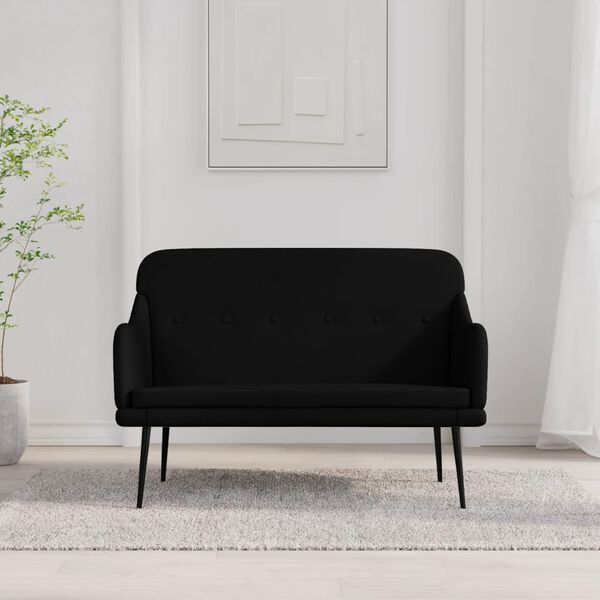 vidaXL Banc Noir 110x76x80 cm Tissu