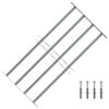 vidaXL Grille r&eacute;glable de s&eacute;curit&eacute; de fen&ecirc;tres et 4 barres 700-1050 mm