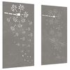 vidaXL D&eacute;corations murales de jardin 2pcs 105x55 cm design de fleur