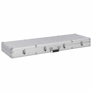 vidaXL Mallette pour arme &agrave; feu Argent&eacute; 118 x 38 x 12 cm Aluminium