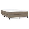 vidaXL Sommier &agrave; lattes de lit avec matelas Taupe 160x200 cm Tissu