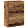 vidaXL Armoires avec 4 tiroirs 2 pcs vieux bois bois d'ing&eacute;nierie