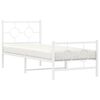 vidaXL Cadre de lit métal sans matelas avec pied de lit blanc 80x200cm