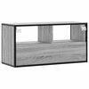 vidaXL Meuble TV sonoma gris 80x31x39,5 cm bois d'ing&eacute;nierie et m&eacute;tal