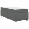 vidaXL Cadre de lit avec matelas Gris fonc&eacute; 80 x 200 cm tissu