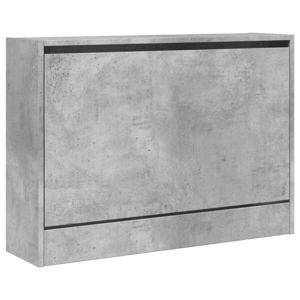 vidaXL Armoire &agrave; chaussures gris b&eacute;ton 80x21x57 cm bois d'ing&eacute;nierie