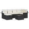 vidaXL Ensemble de canap&eacute; de jardin 7 pc Poly rotin