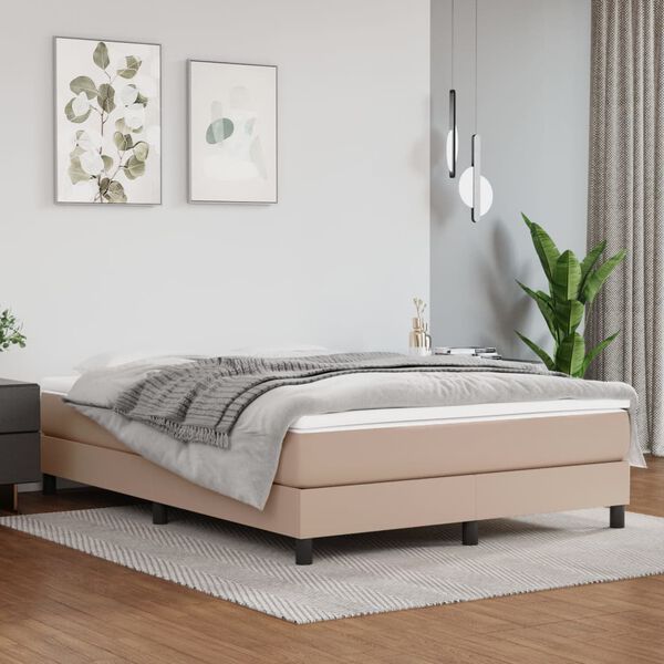 vidaXL Matelas de lit à ressorts ensachés Cappuccino 140x200x20 cm