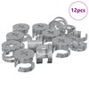 vidaXL &Eacute;crous &agrave; Verrou &agrave; Came 12 pc Argent&eacute; 15 x 11,5 mm M&eacute;tал