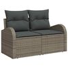 vidaXL Ensemble de canap&eacute; de jardin avec coussin 9 pcs Gris