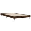 vidaXL Cadre de lit sans matelas ch&ecirc;ne fum&eacute; 90x200cm bois d'ing&eacute;nierie
