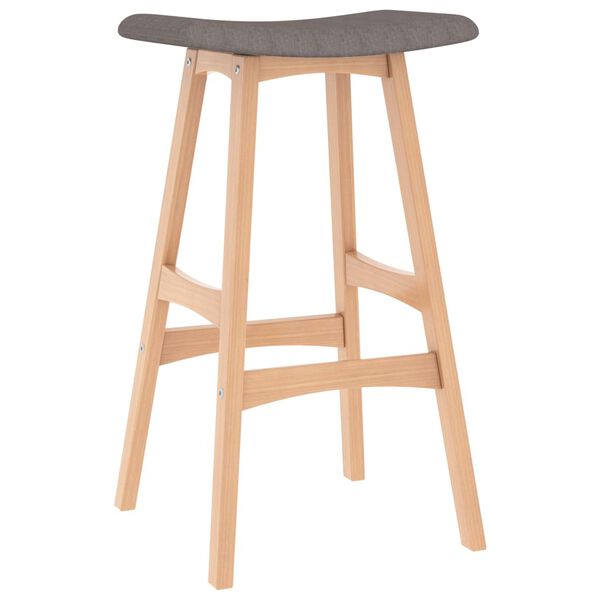 vidaXL Tabourets de bar lot de 2 gris clair tissu